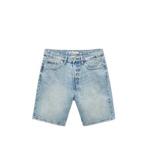 ZARA NWOT SKATE-FIT DENIM SHORTS  BLUE SIZE 42 | 1538/313/400